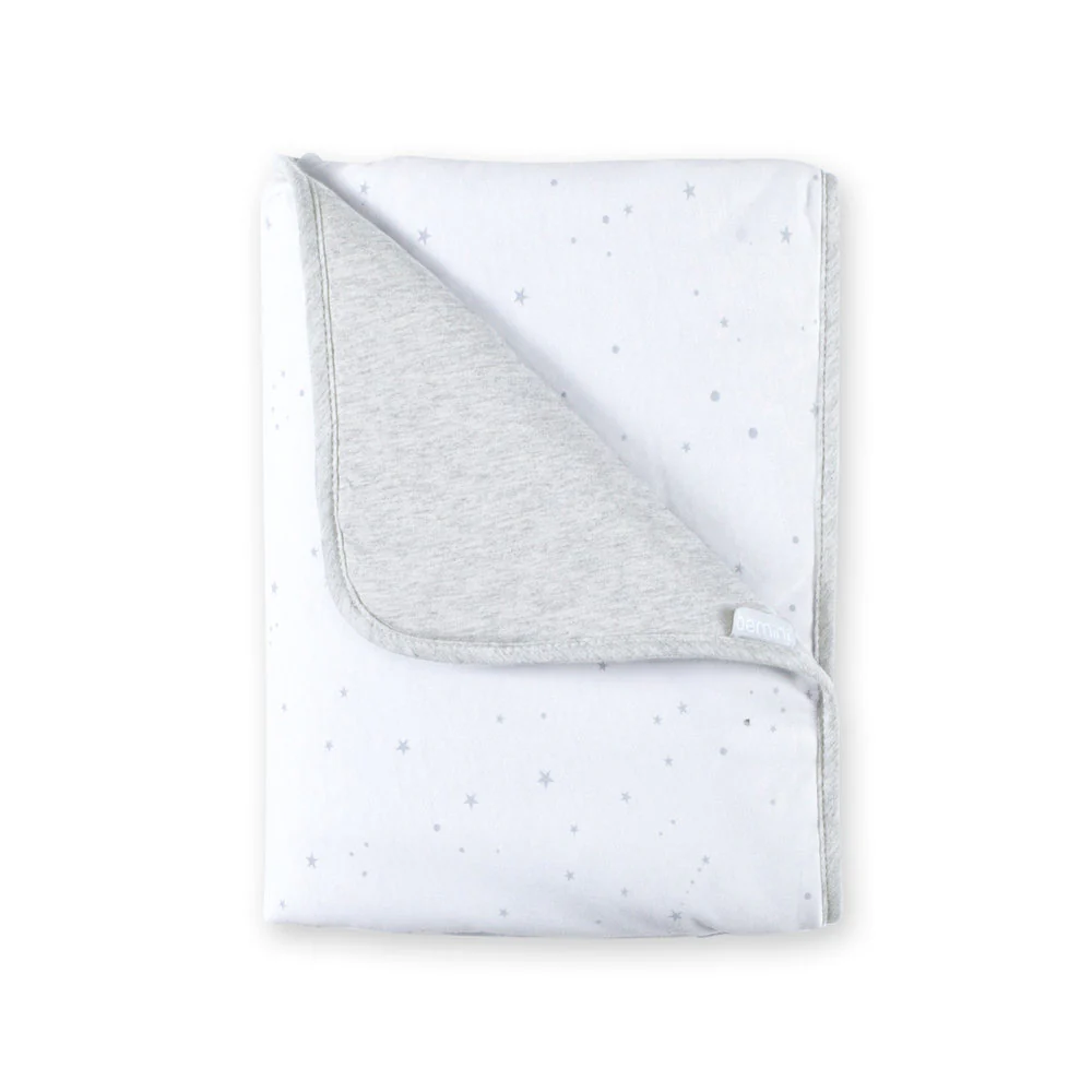 Bemini Deken herfst/winter Stary katoen/jersey wit/grijs - Image 4