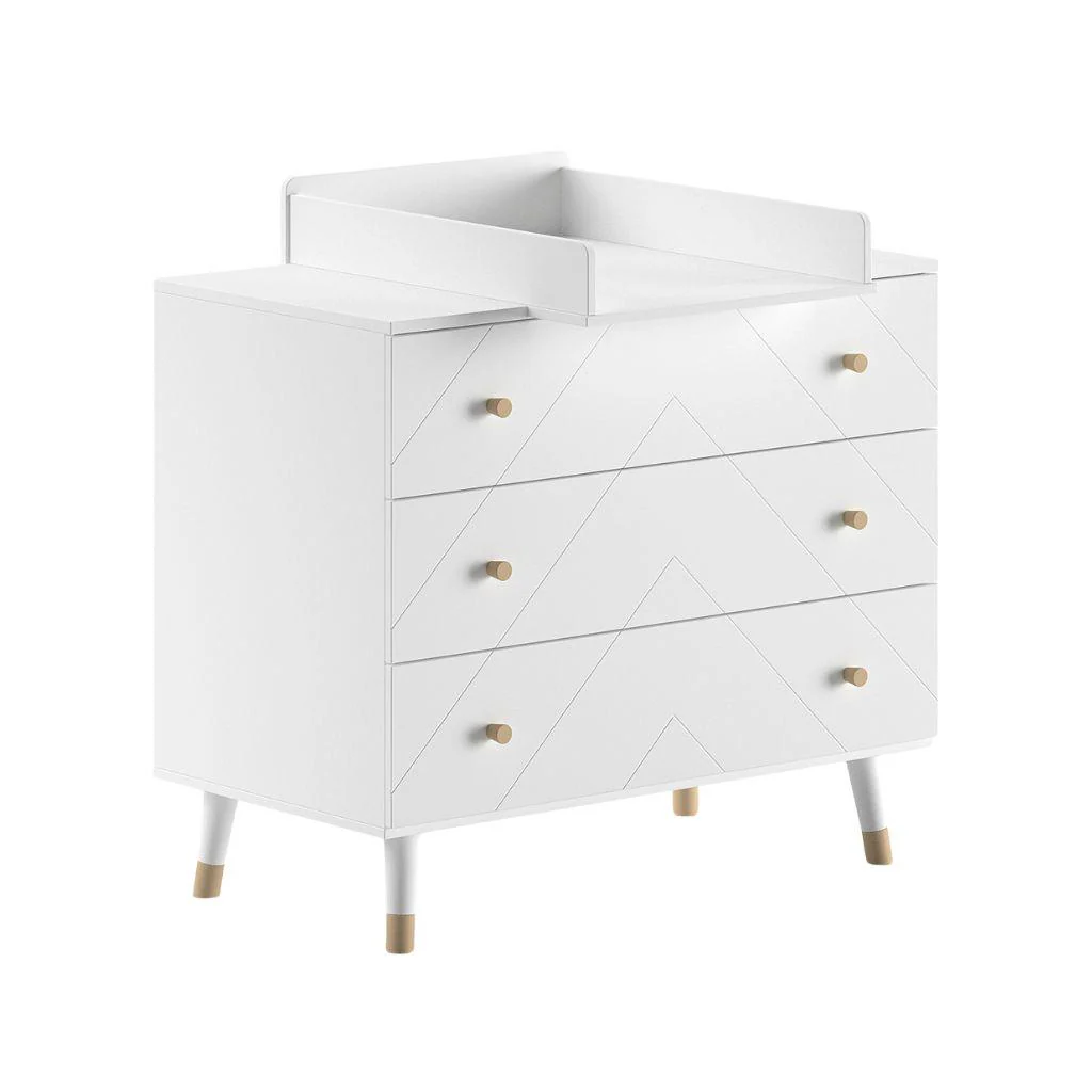 Jaxx 2-delige babykamer (bed + commode) Billy Terra Roze/wit - Image 5