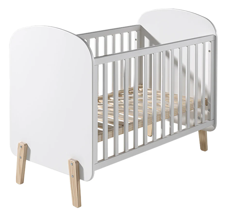 Jaxx 2-delige babykamer (bed + commode met verlengstuk) Kiddy wit - Image 4