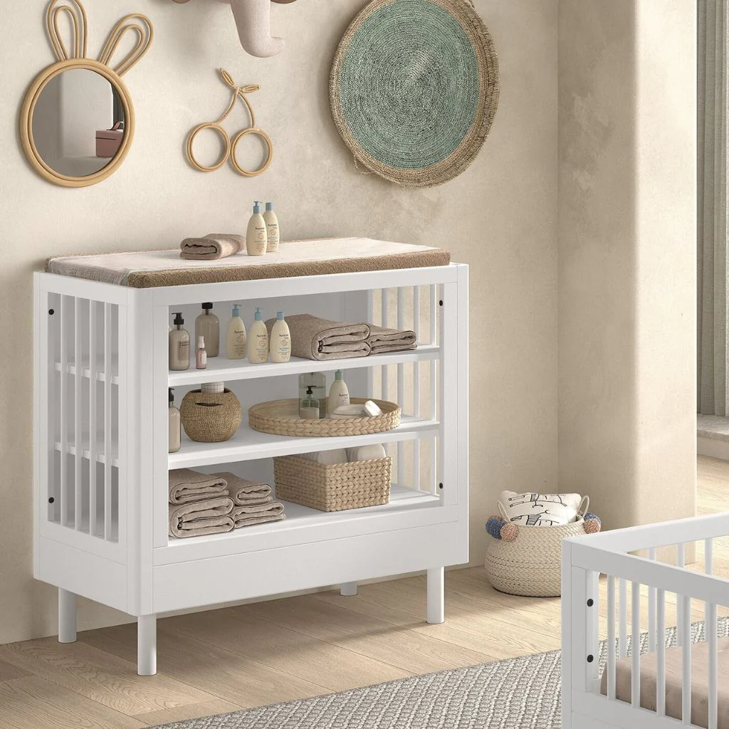 Jaxx 2-delige babykamer (Commode + peuterbed) Forrest Beuk wit - Image 3