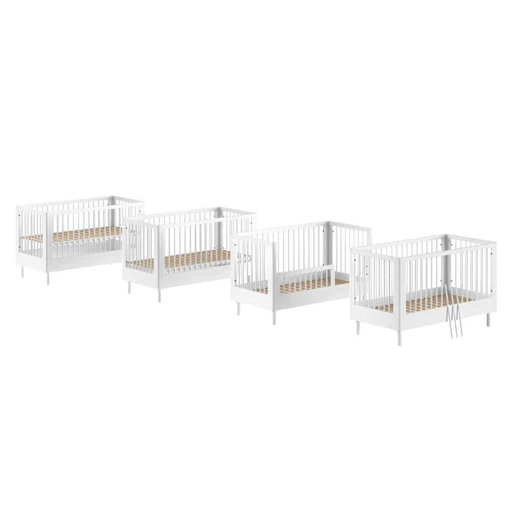 Jaxx 3-delige babykamer (bed + verzorgingstafel + kast met 2 deuren) FORREST Beuk - Image 8